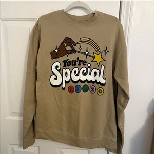 LIZZO 3XL Tan Graphic Crewneck Sweater